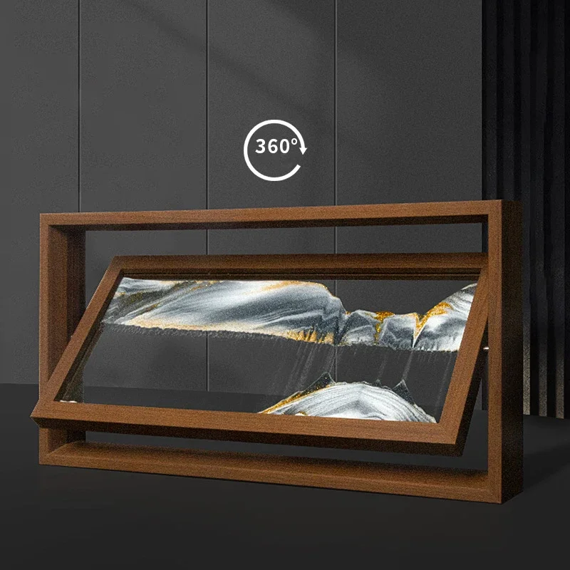 3D Rotatable Sandscape Moving  - Engraved Wood Frame recension och pris