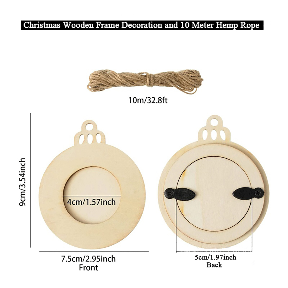 10pcs Christmas Picture Frame  - Engraved Wood Frame recension och pris